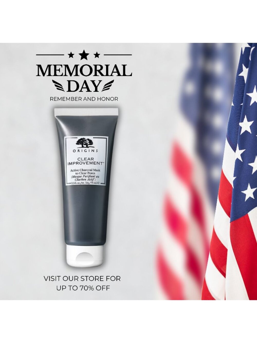 Origins Clear Improvement Active Charcoal Mask To Clear Pores 2.5oz/75ml